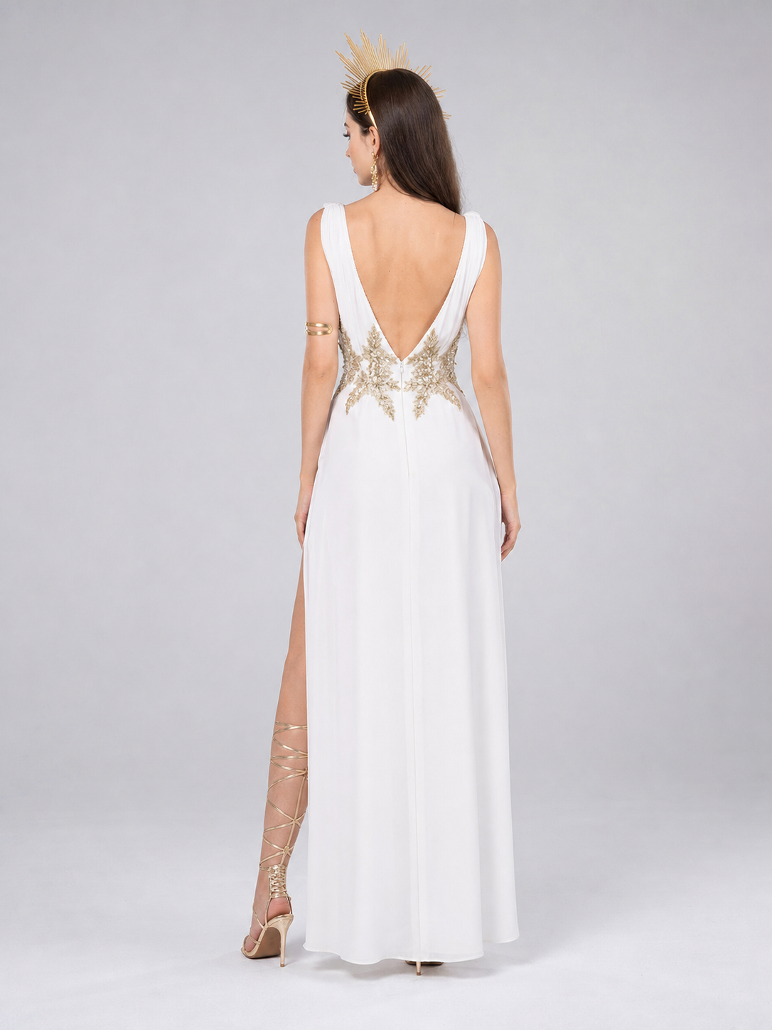 Costume Maxi Dress with Crown and Slit
