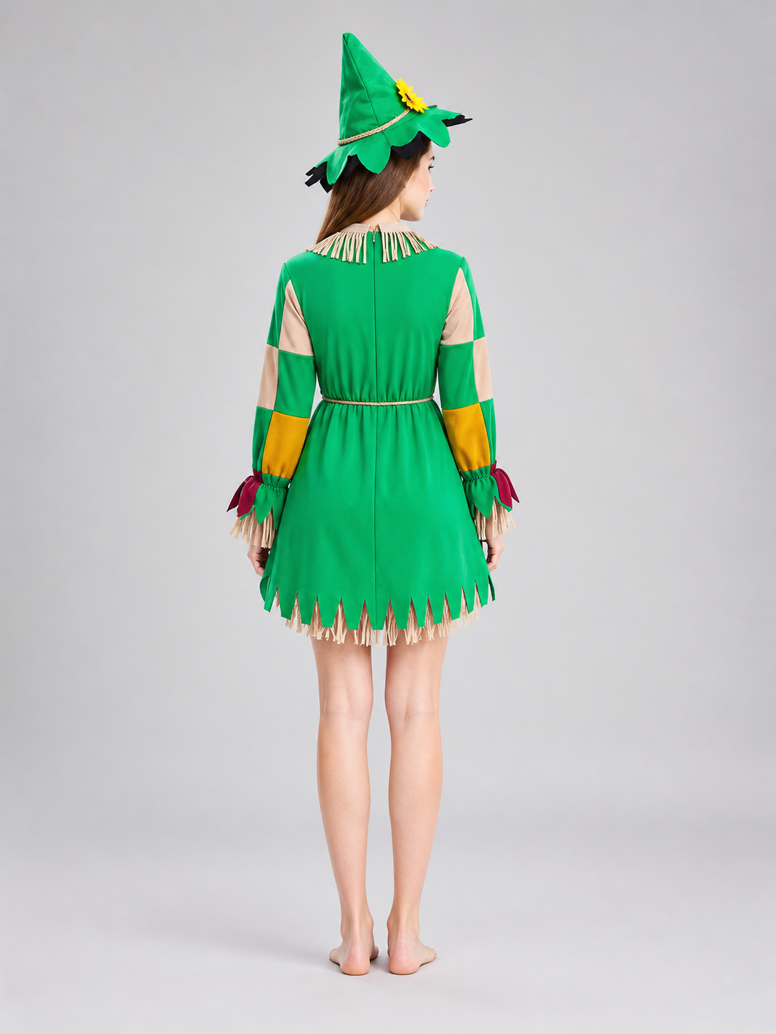 Halloween Costume: Dress with Apron and Hat back view 2