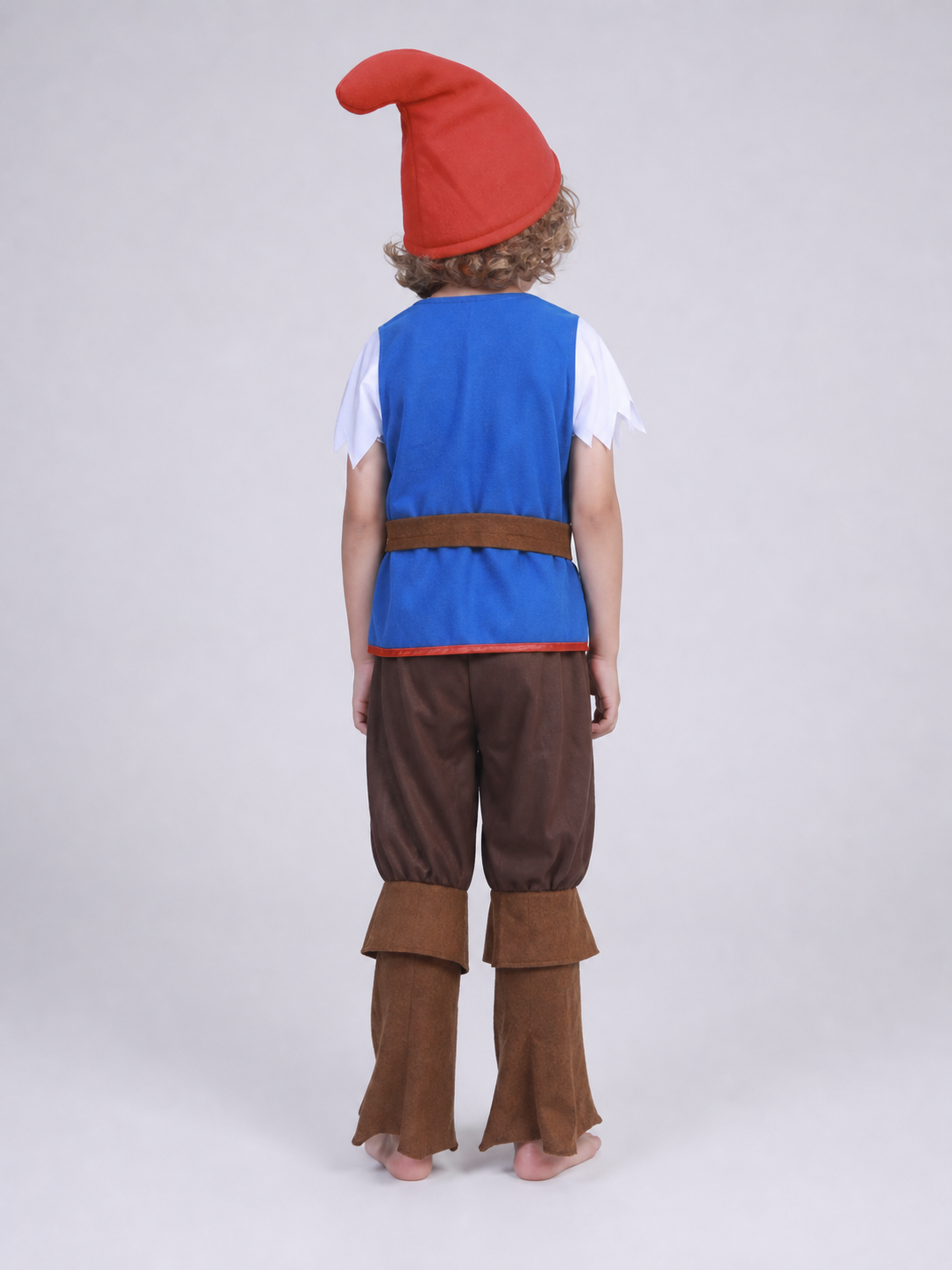 Dwarf costume with beard for parties back view 2