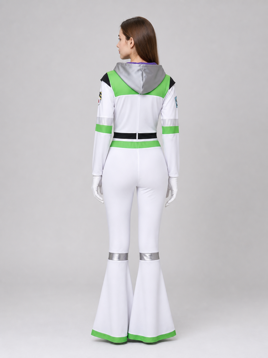 Buzz Lightyear Cosplay Costume: Top, Pants, and Bow back view