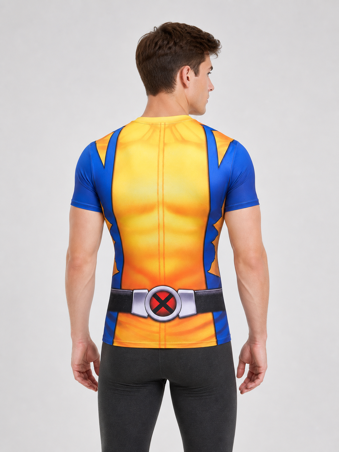 Superhero T-shirt with an Iron Man print back view