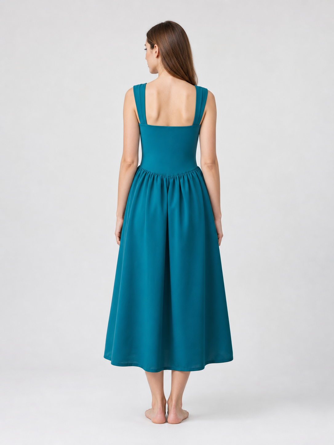 Sleeveless Medieval Lace-Up Dress