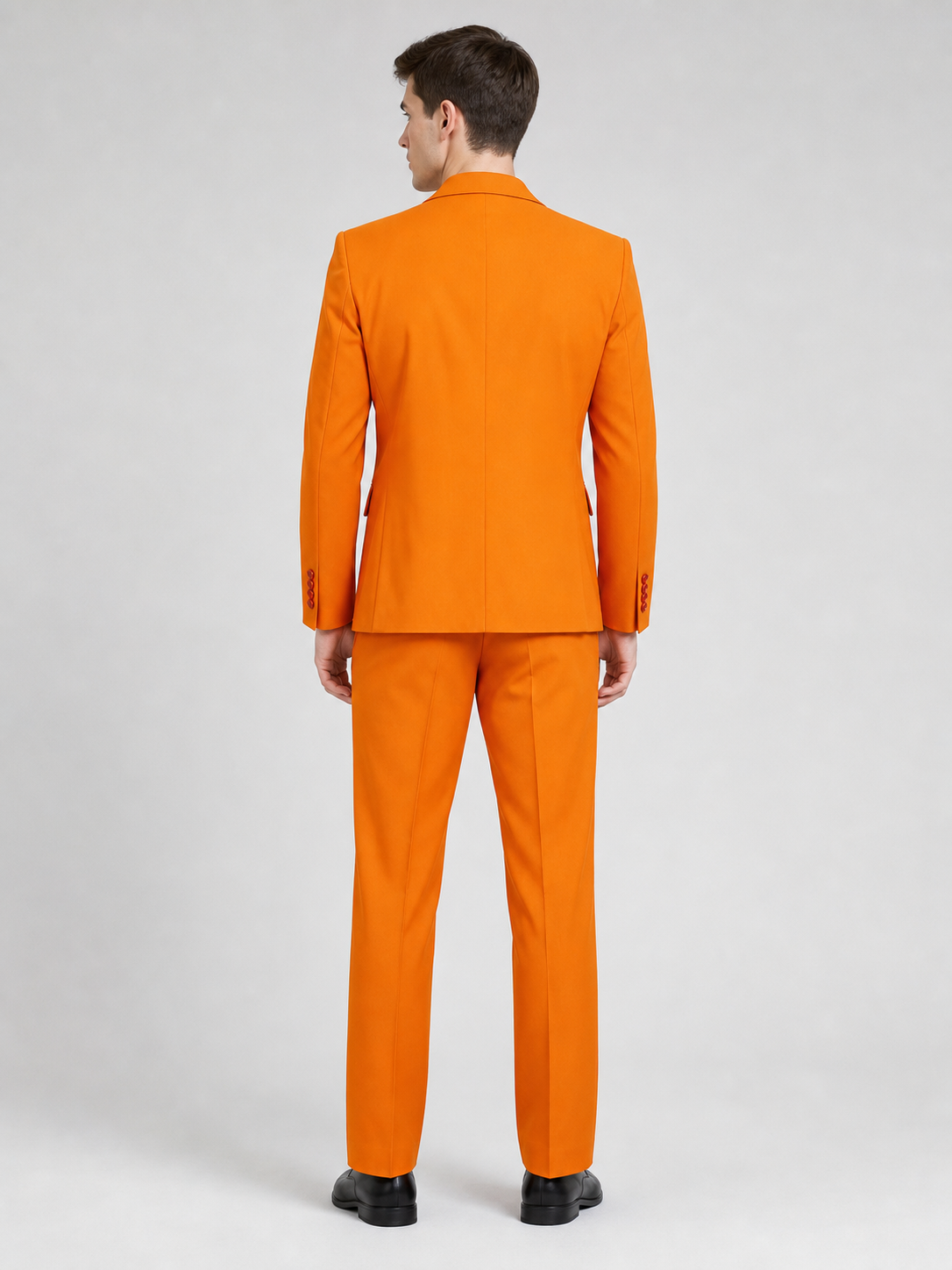 Clown Cosplay Costume: Orange Set back view