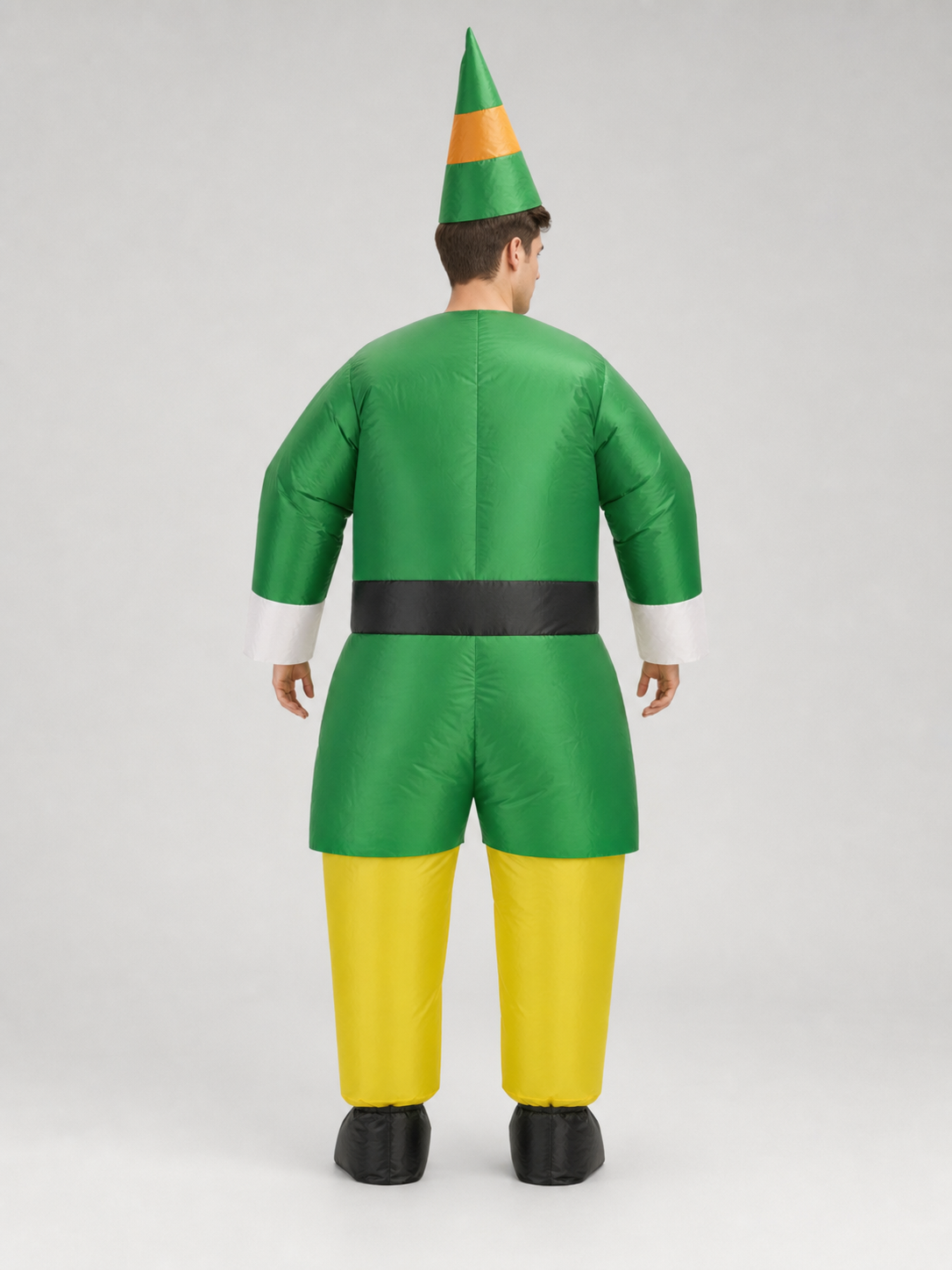 Festive carnival costume with hat back view