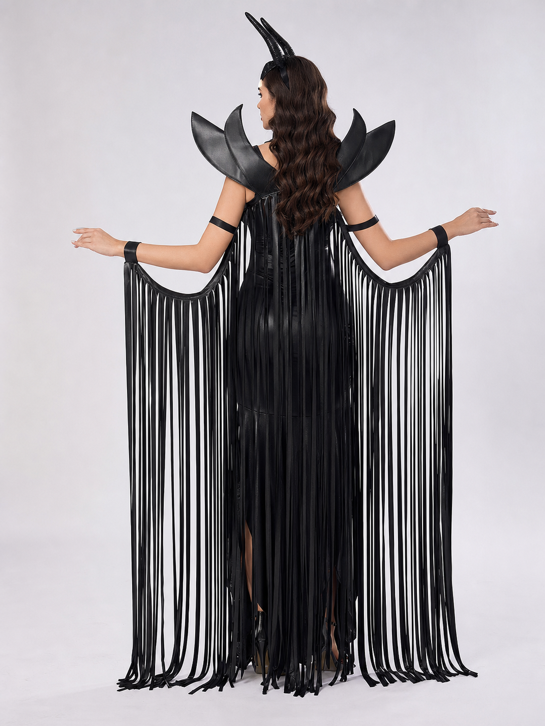 Gothic Horned Costume for Halloween and Cosplay back view