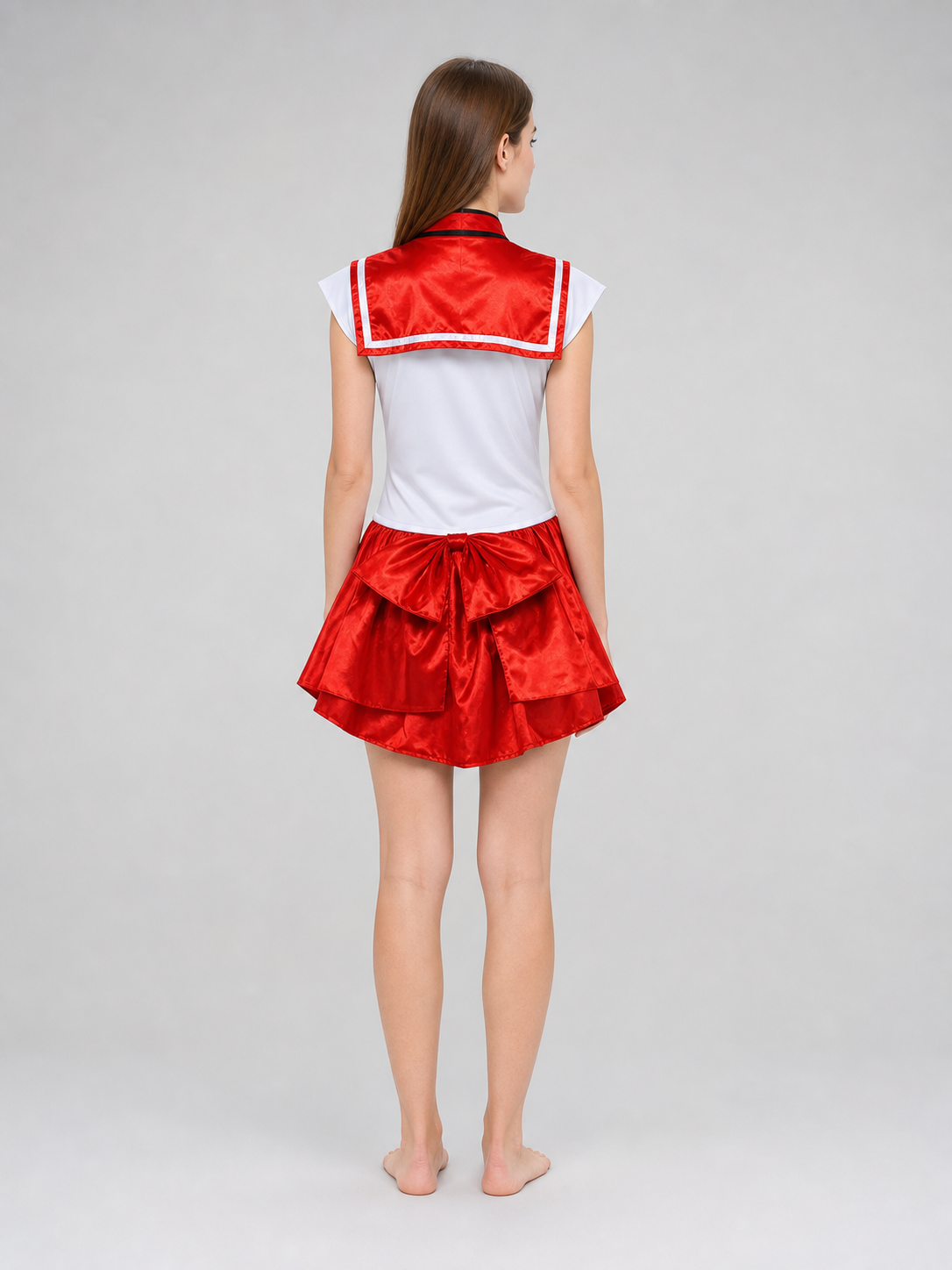 Sailor-style cosplay dress with a full skirt