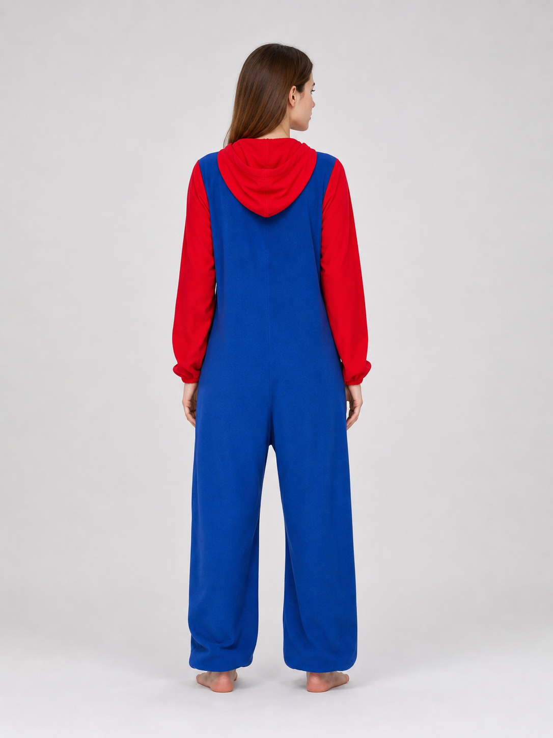 Super Mario-Style Costume with Cap back view