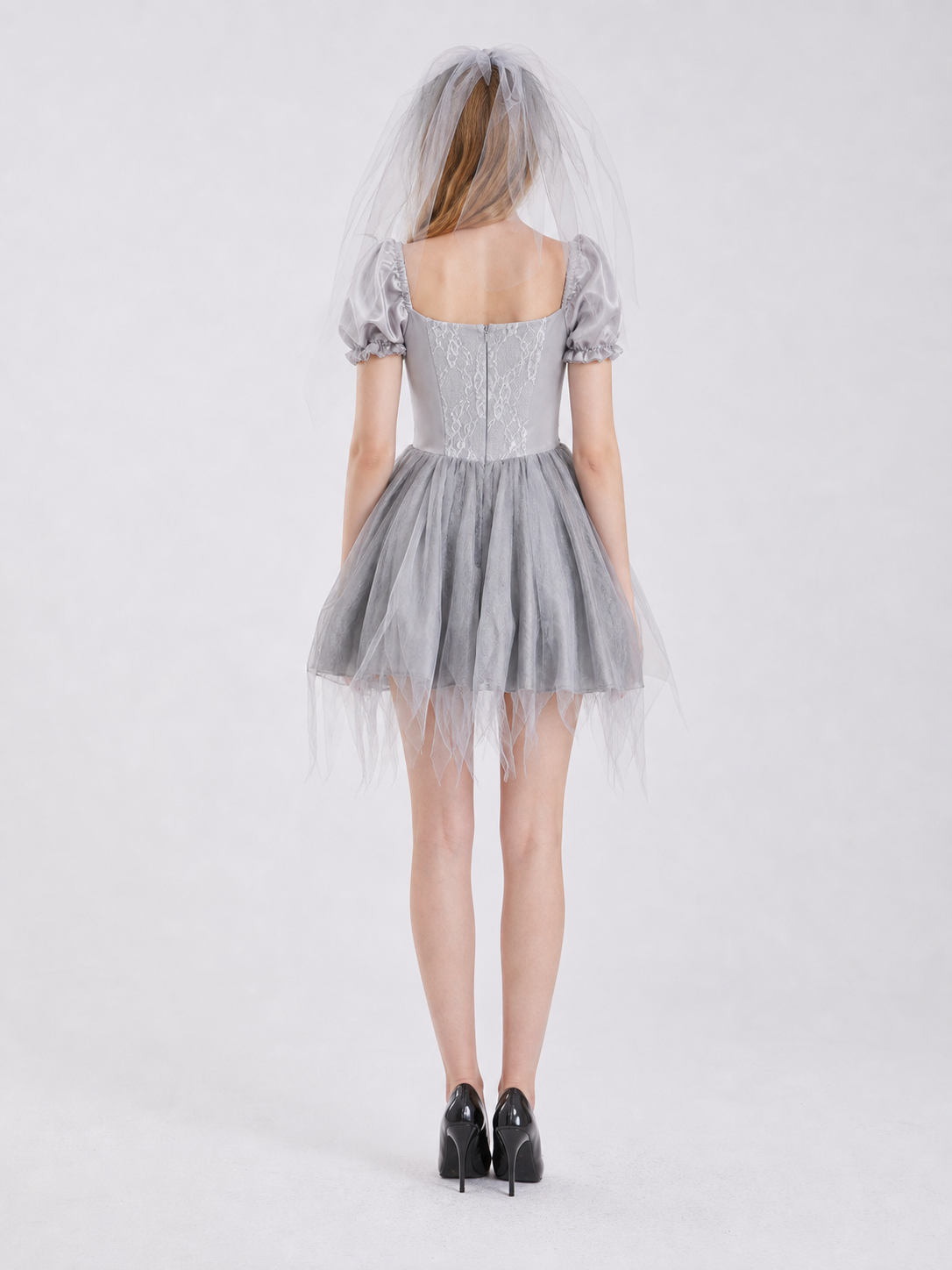 Halloween Vampire Costume, Dress and Veil