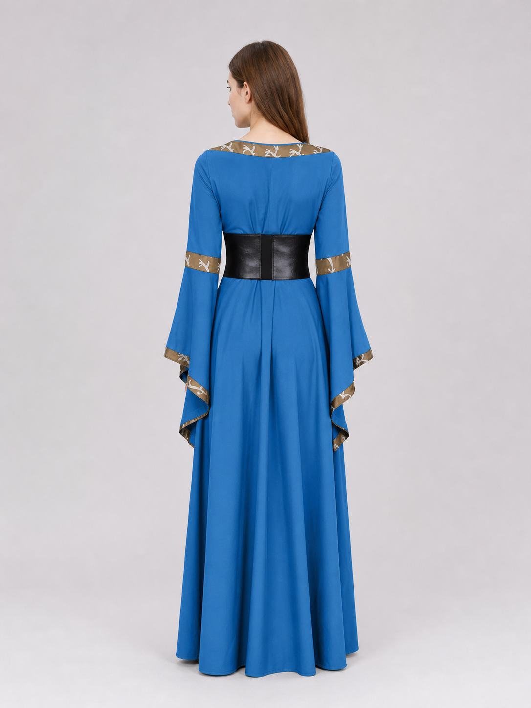 Medieval Hooded Lace-Up Costume Dress