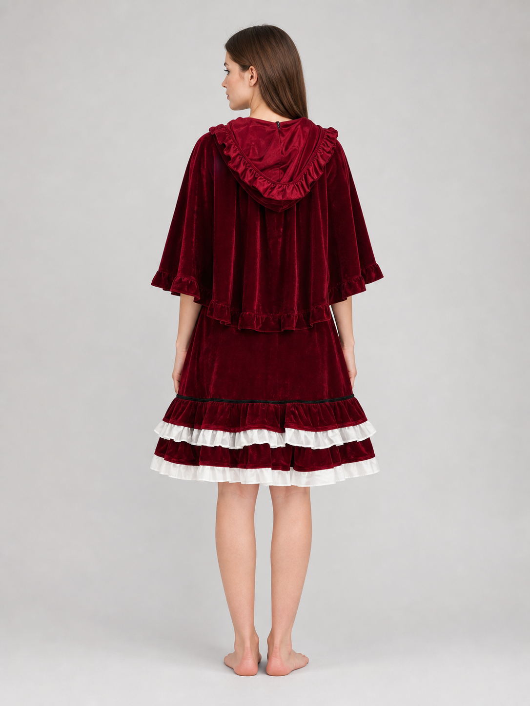 Little Red Riding Hood Costume with Cape back view