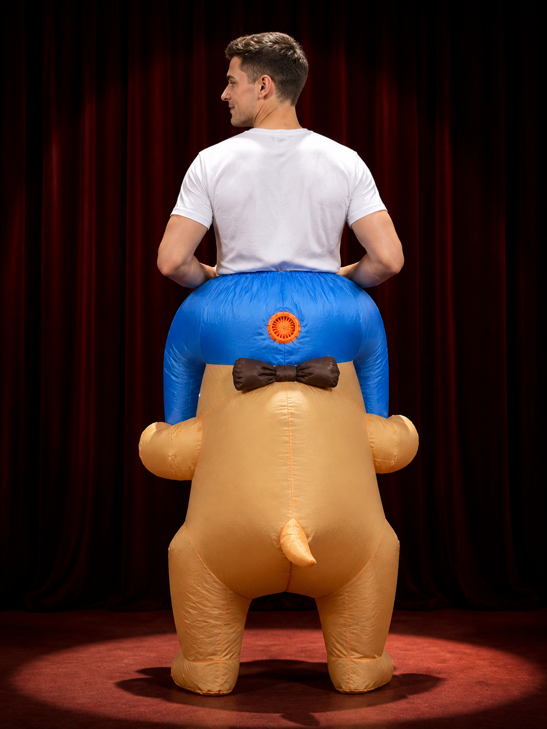 Inflatable Dinosaur Costume for Adults, Funny Halloween Party Outfit back view