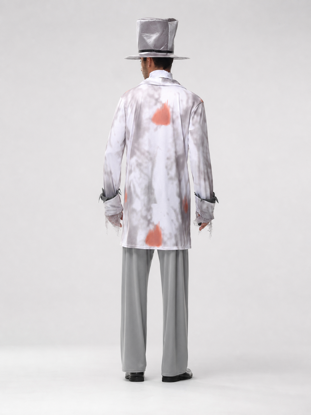 Vampire Carnival Costume with Top Hat and Pants back view