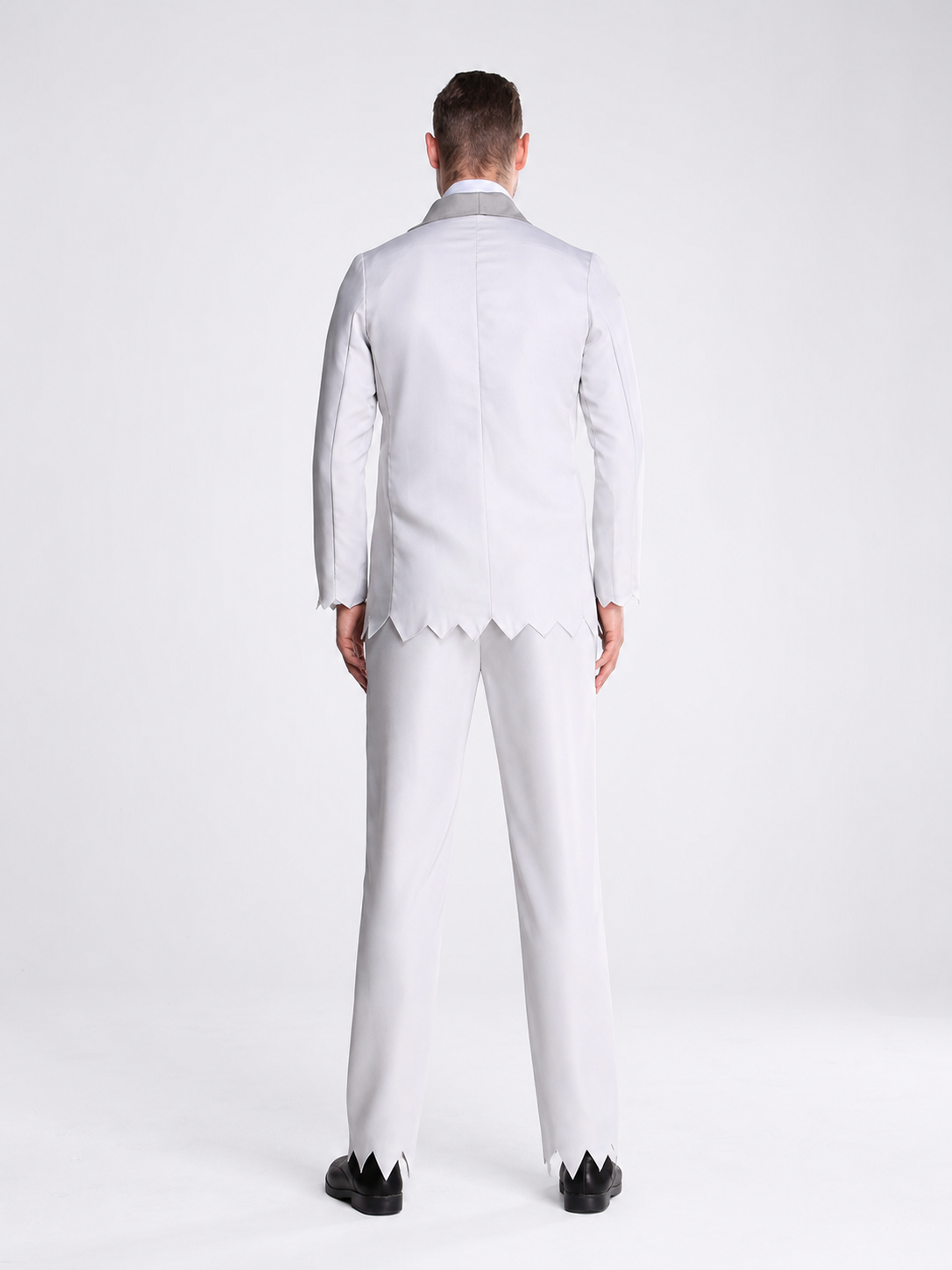 Wedding Suit with Shirt, Bow Tie, and Brooch back view