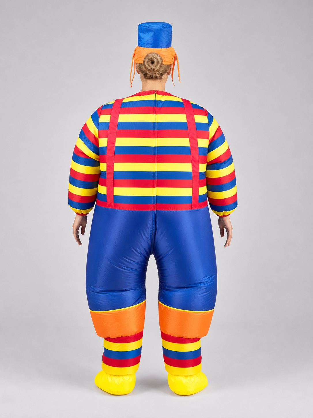 Inflatable clown costume for parties and performances back view