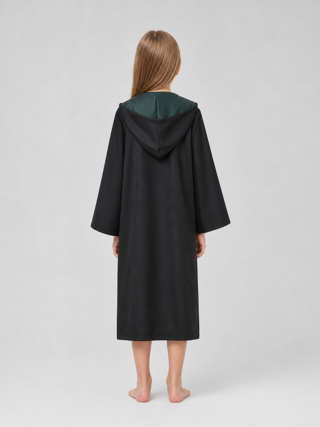 Wizard Costume: Hooded Robe with Tie back view