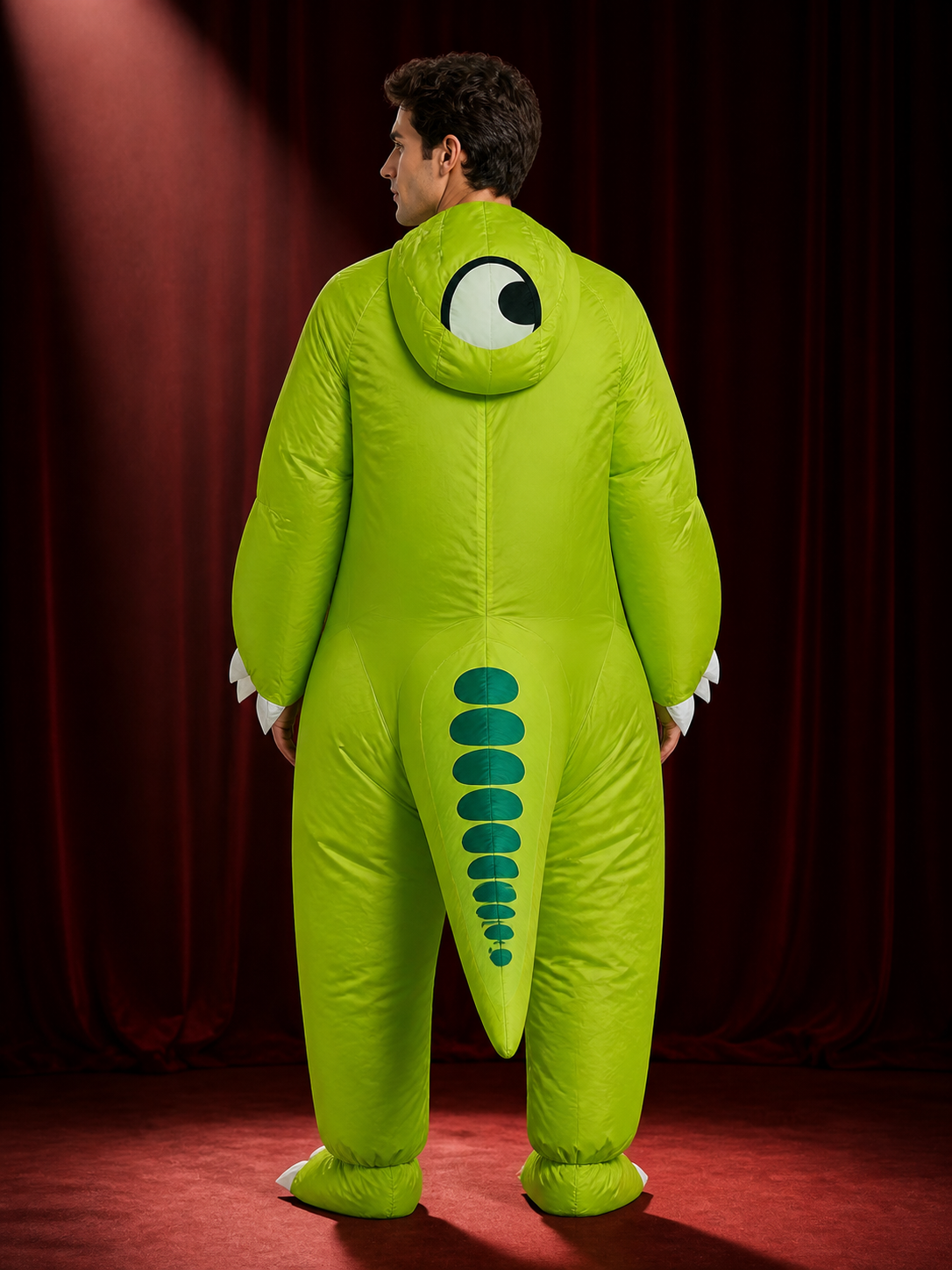 Funny Dinosaur Inflatable Costume for Halloween Christmas Party, Blow Up Suit back view