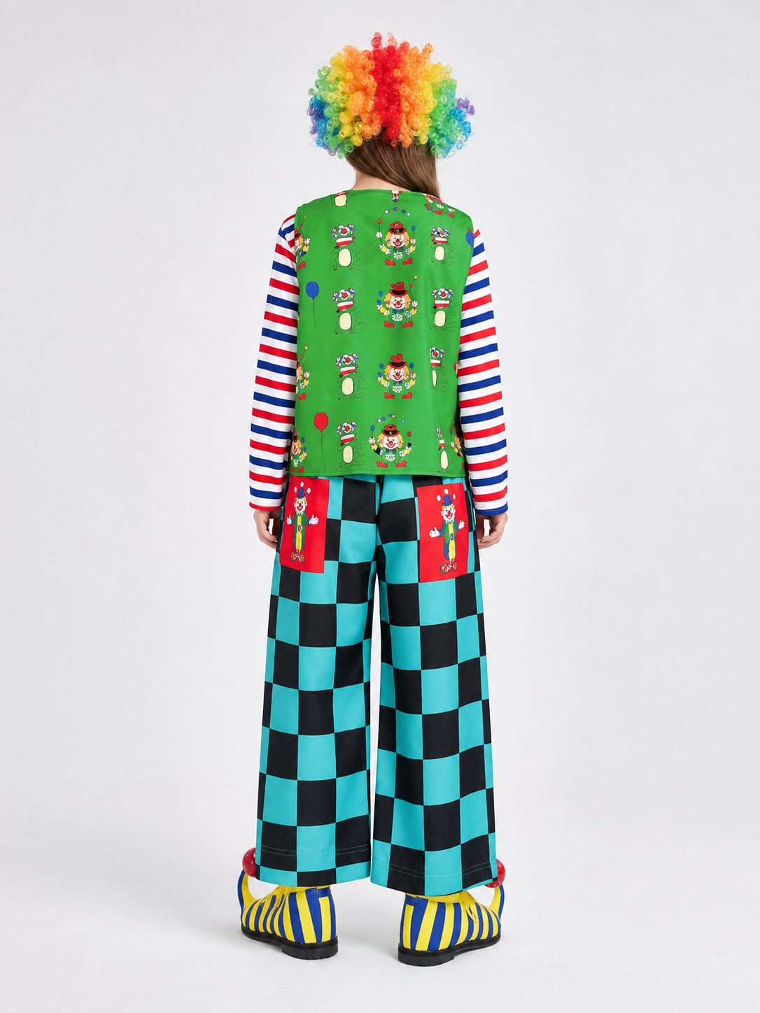 Bright clown costume for performances and parties