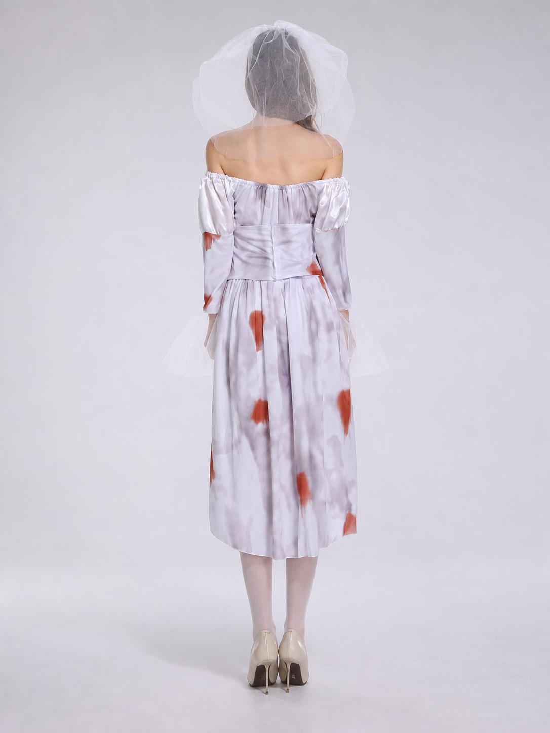 Halloween Cosplay Costume Dress with Veil