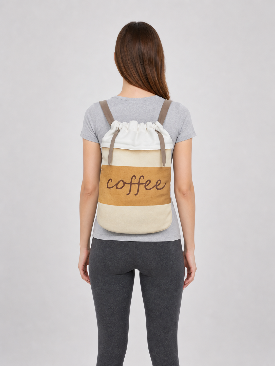 Coffee Cup Costume for Halloween and Parties back view