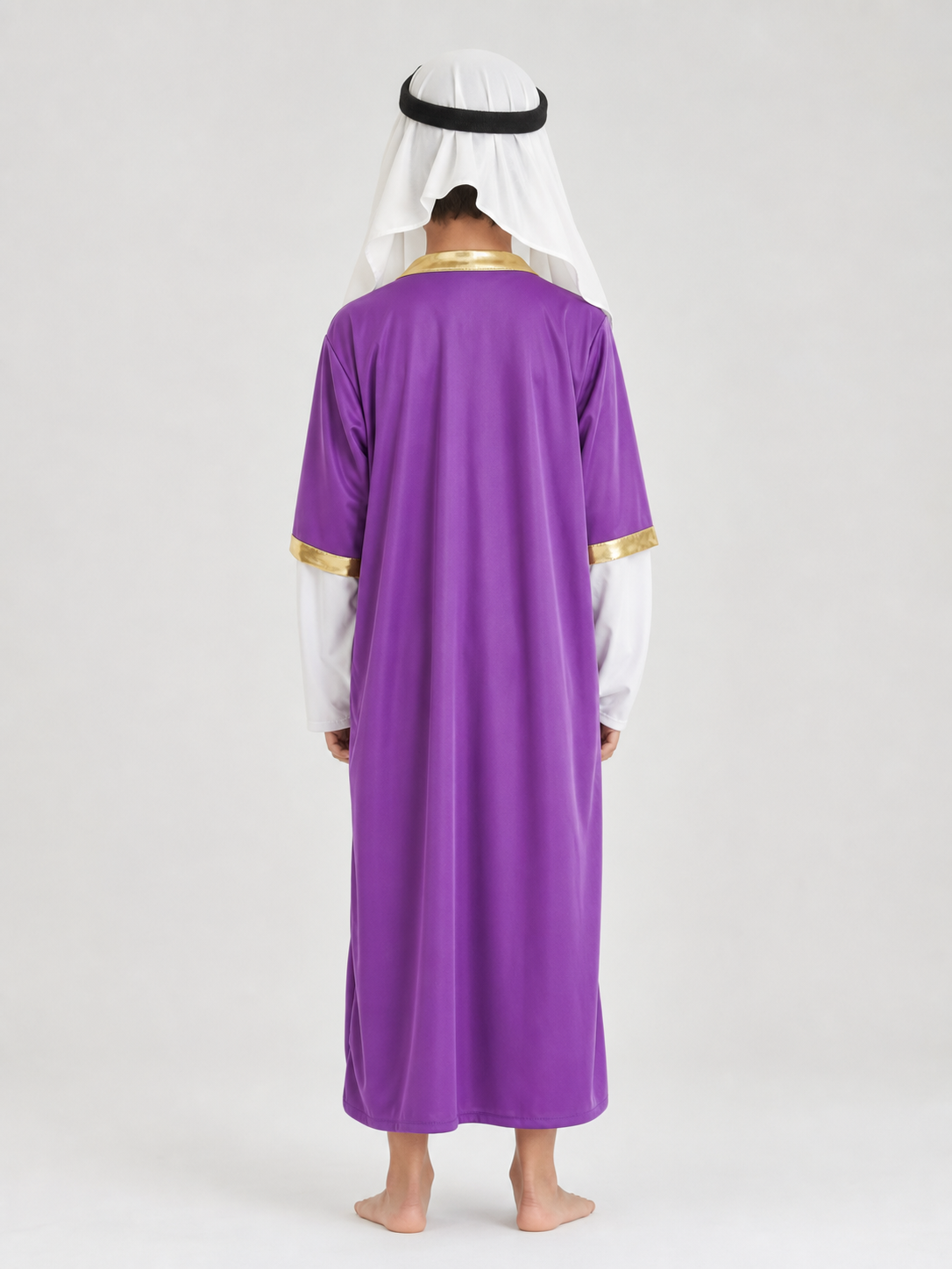 Kids’ Arabic Costume with Robe and Glasses back view