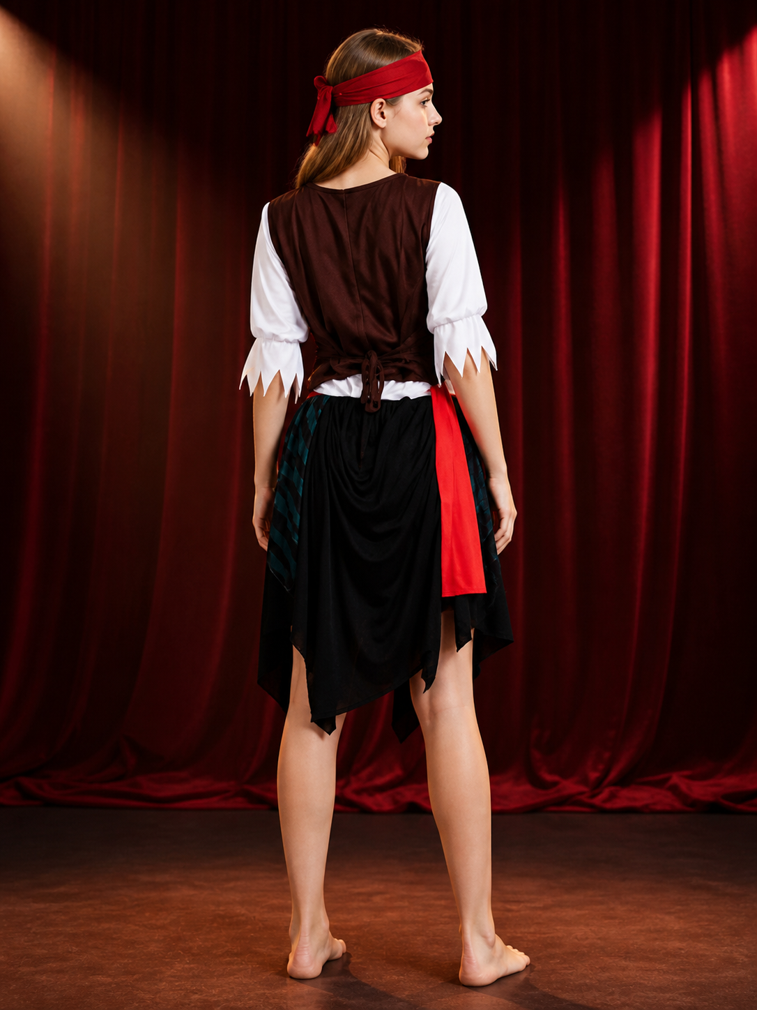 Women’s Pirate Costume for a Party back view