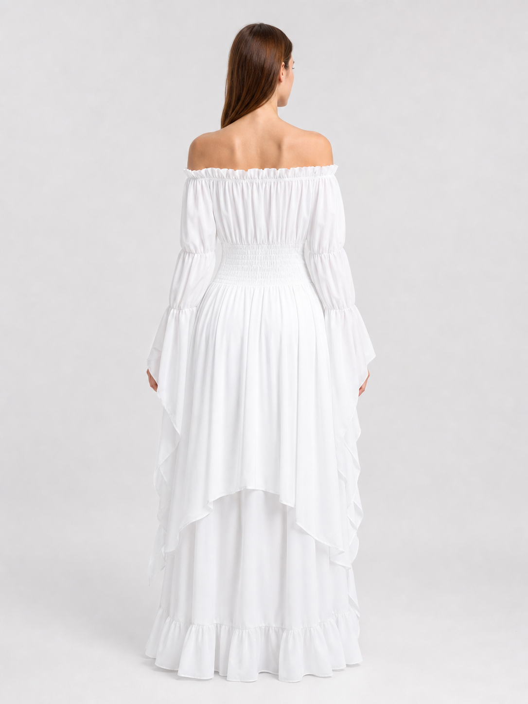 White off-shoulder maxi dress
