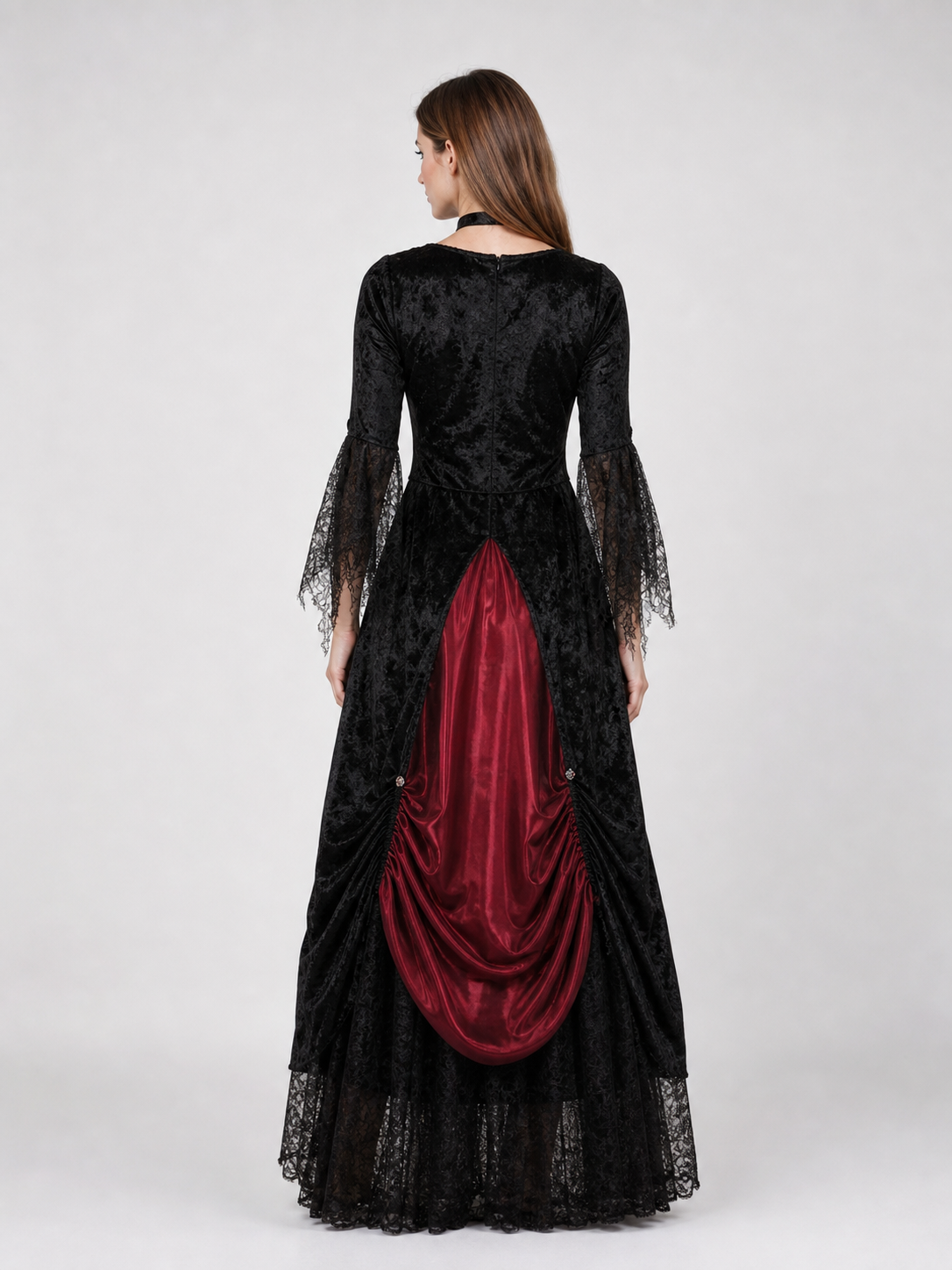 Gothic Vampire Halloween Dress with Choker