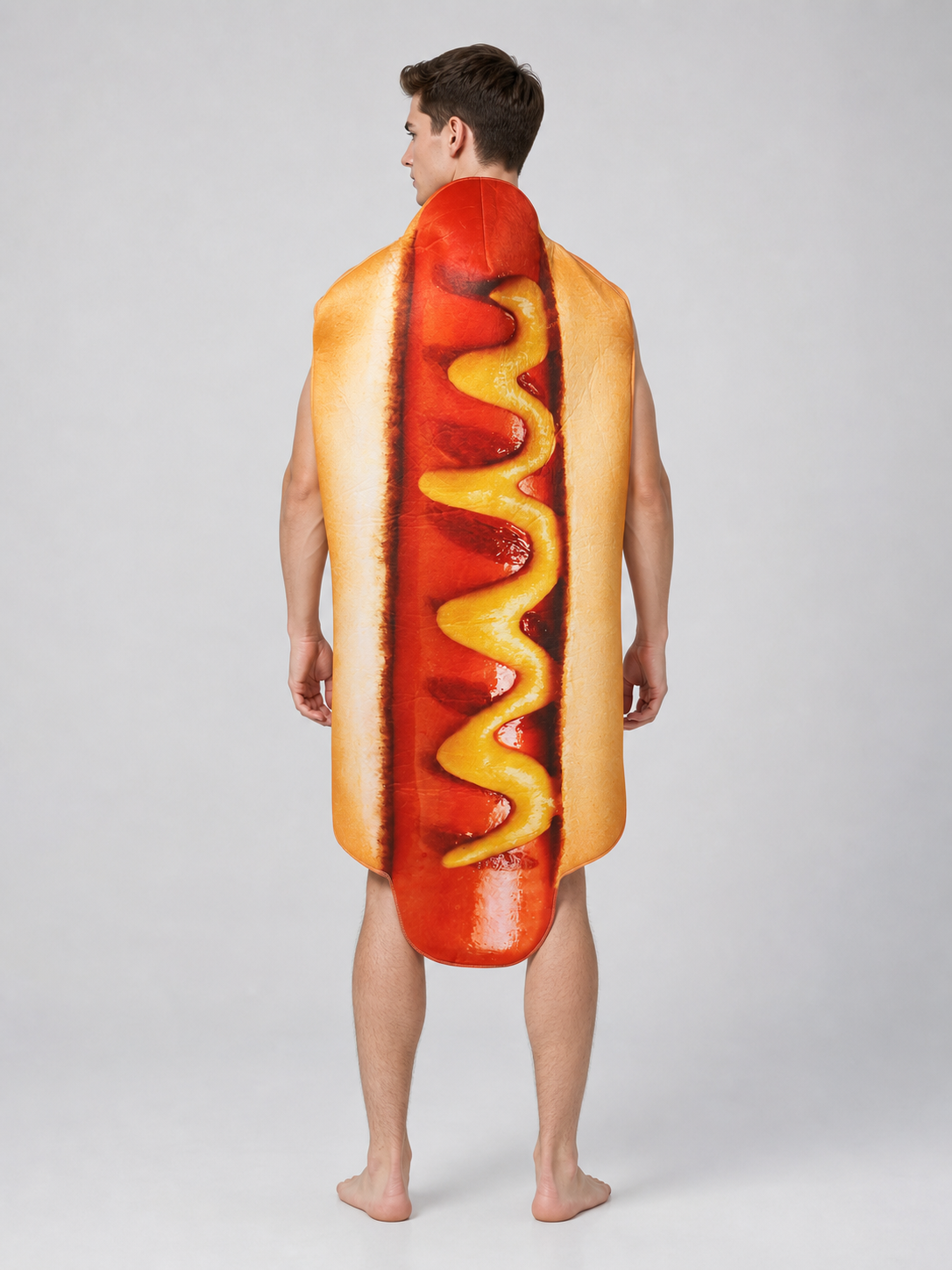 Hot Dog Costume for Halloween and Themed Parties back view