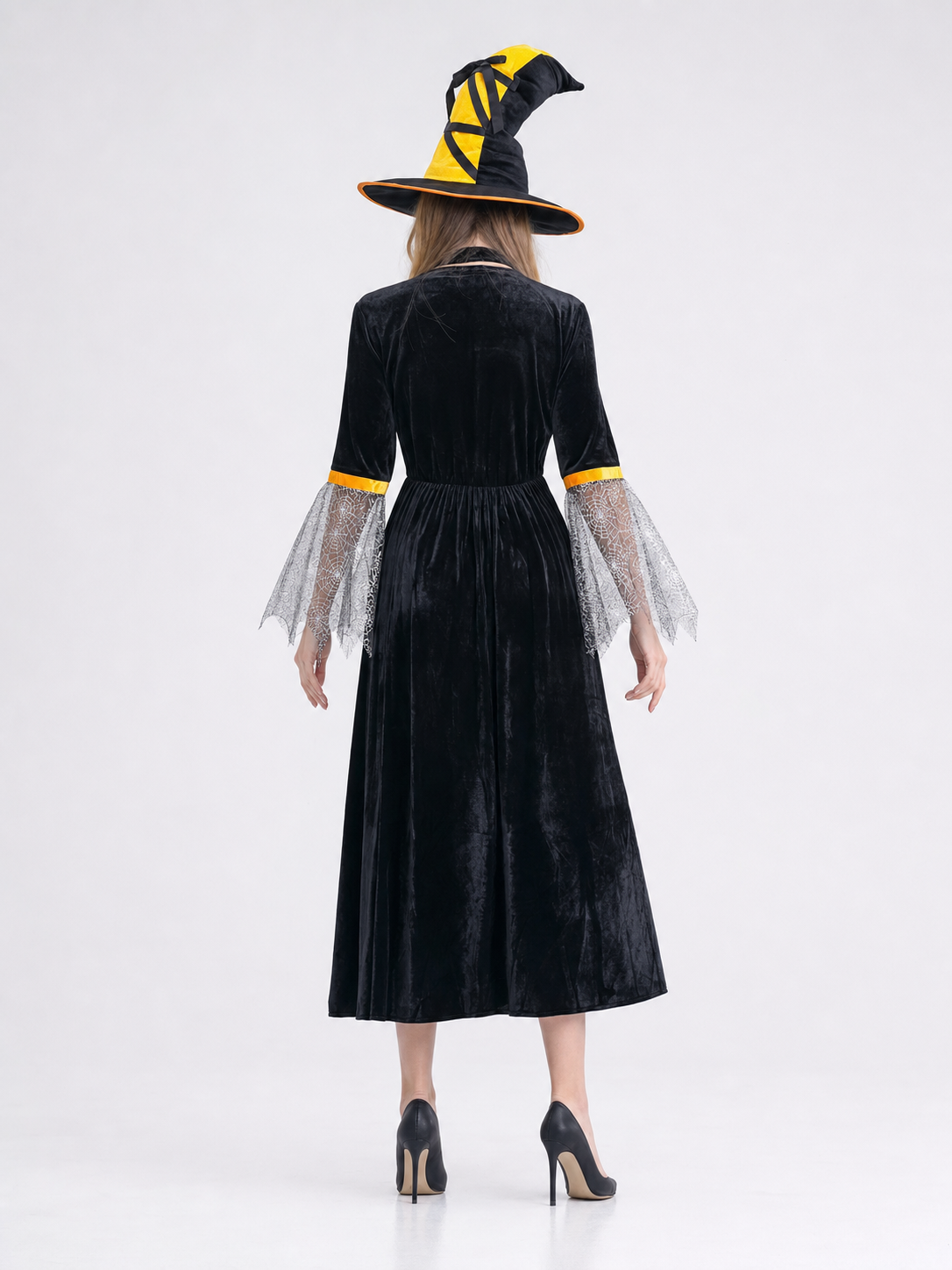 Witch Costume with Hat and Dress for Halloween