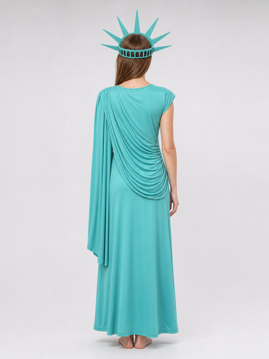 Statue of Liberty Costume Dress with Crown