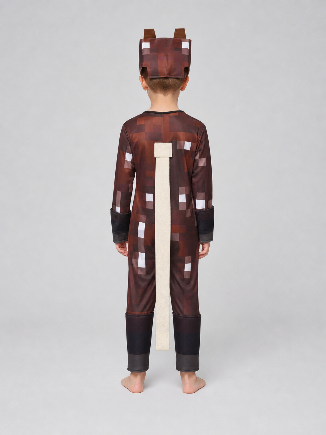Horse Carnival Costume with Mask and Tail back view