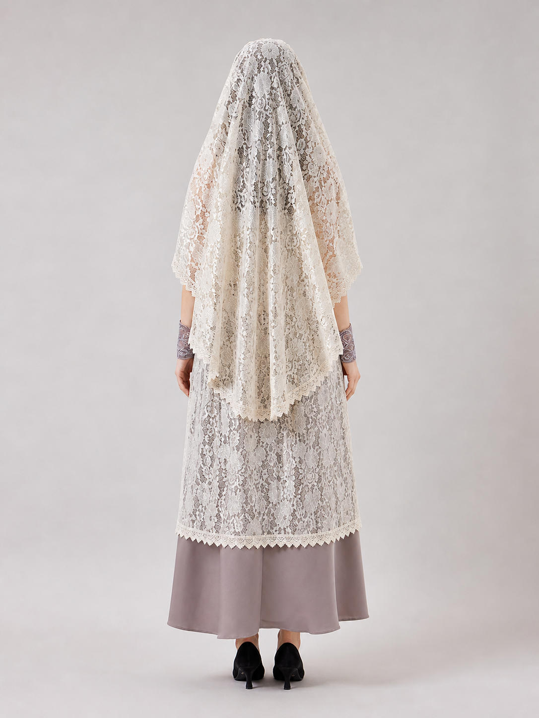 Cosplay Costume with Dress and Lace Cape