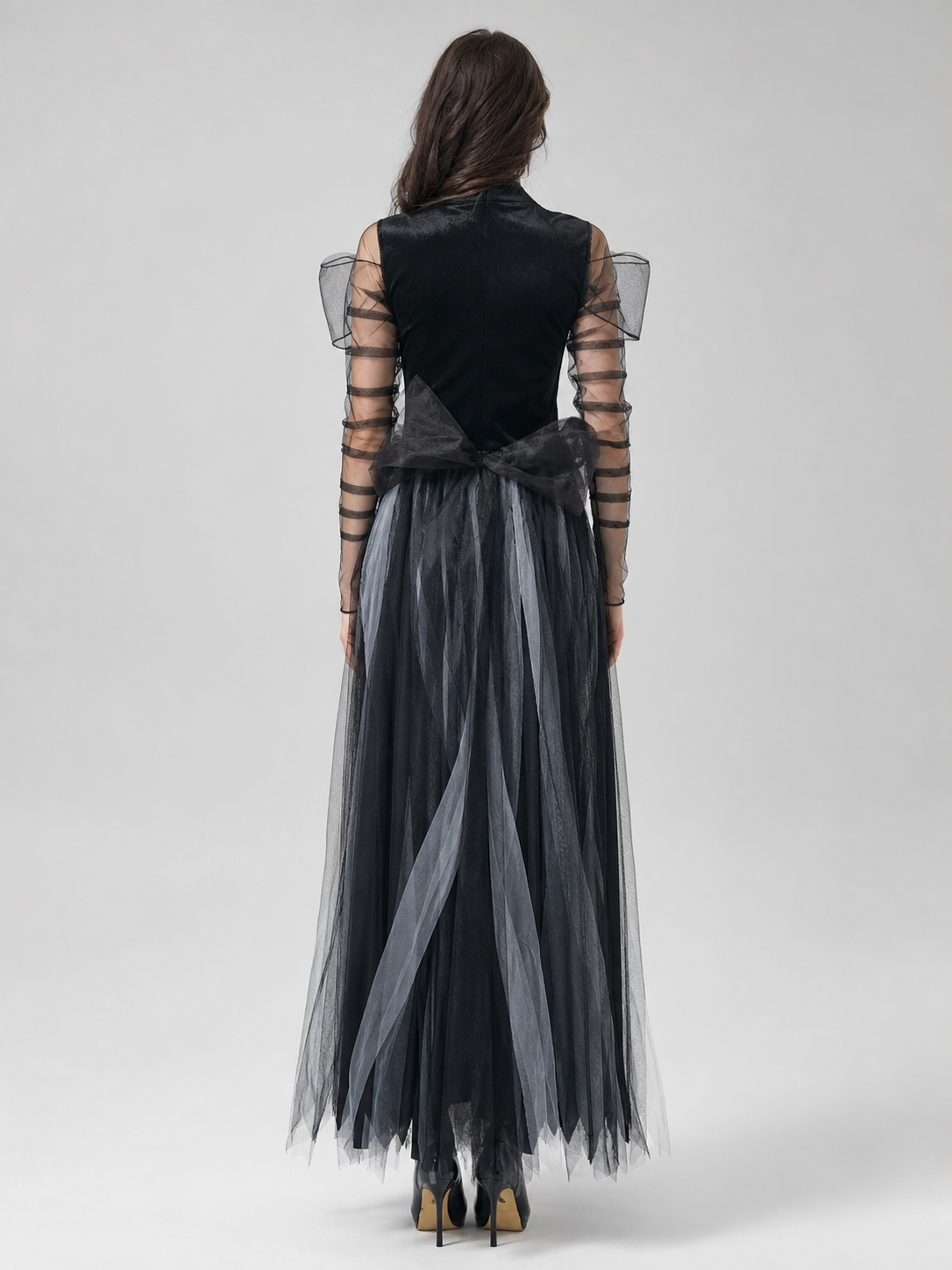 Long Gothic Dress for Halloween and Cosplay