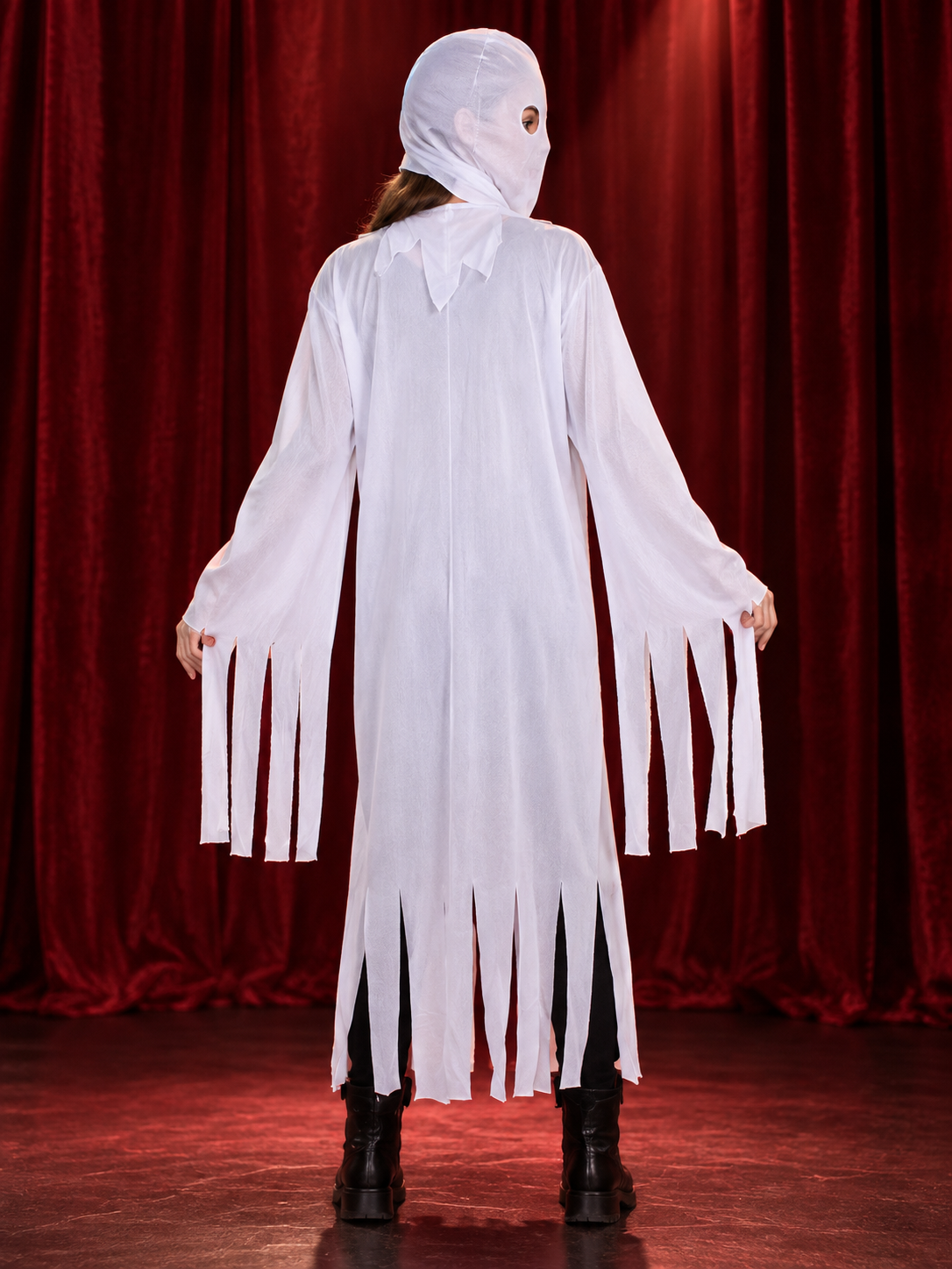 Adult ghost costume white with hood
