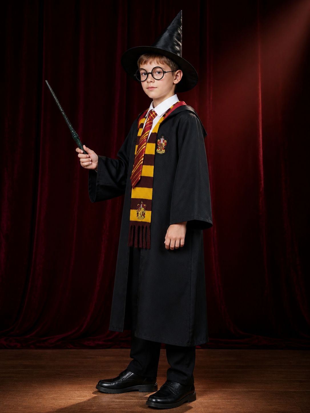 Harry Potter Gryffindor Hooded Robe for Cosplay back view