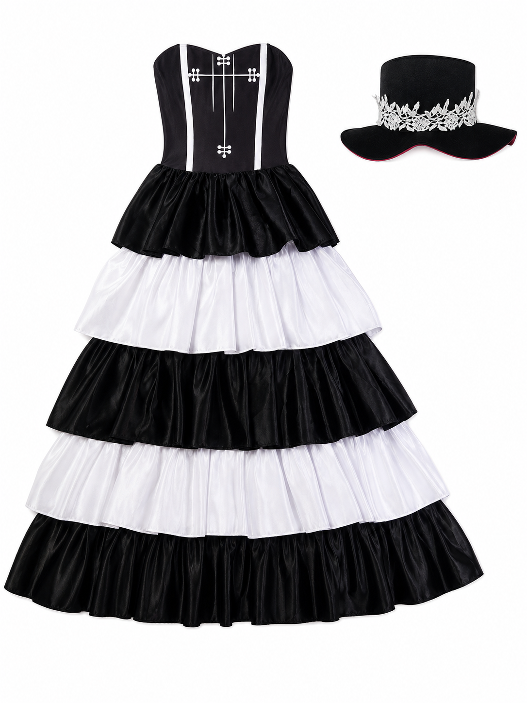 Perona One Piece Cosplay Dress with Hat