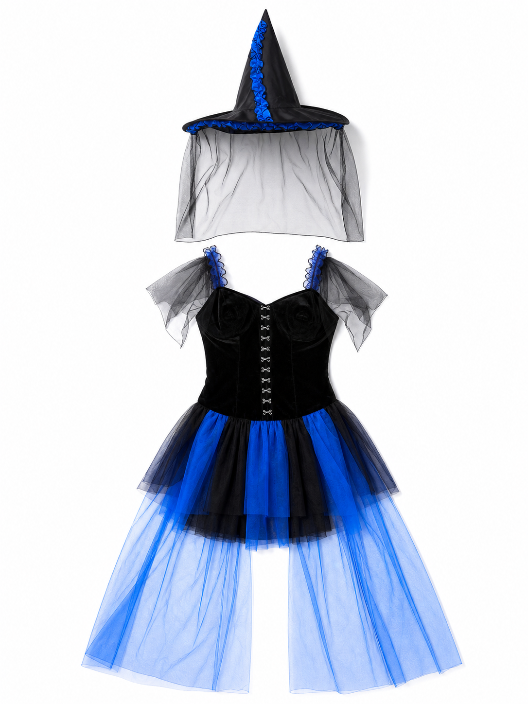 Halloween Witch Costume with Hat and Veil