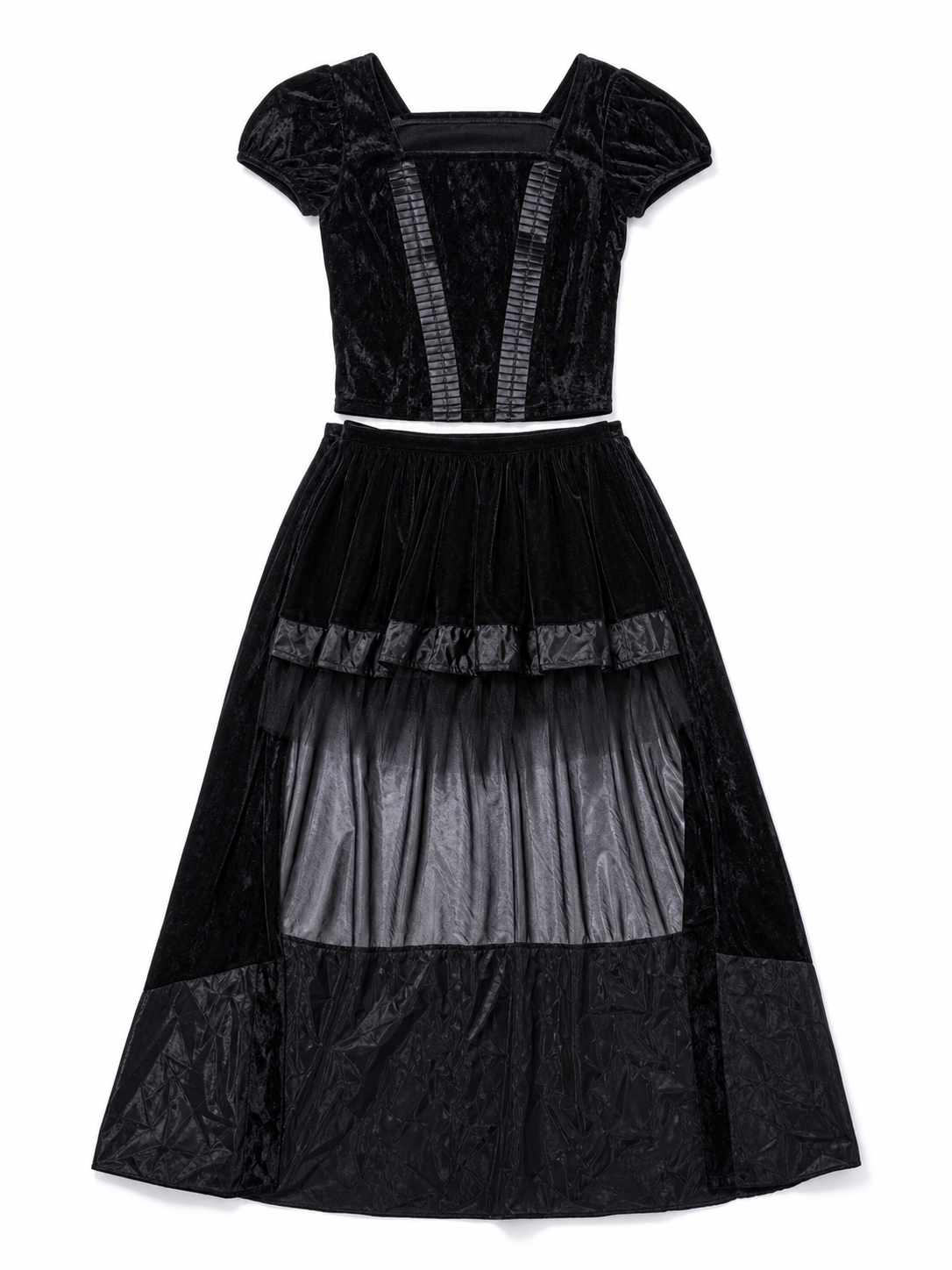 Gothic-Style Cosplay Dress with Train