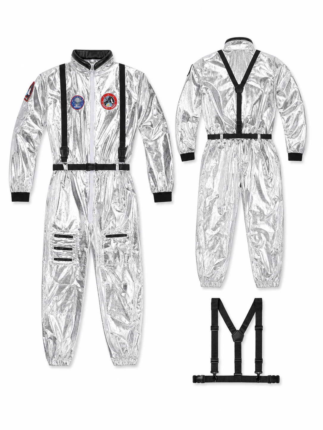 Astronaut Costume, Silver Cosplay Jumpsuit