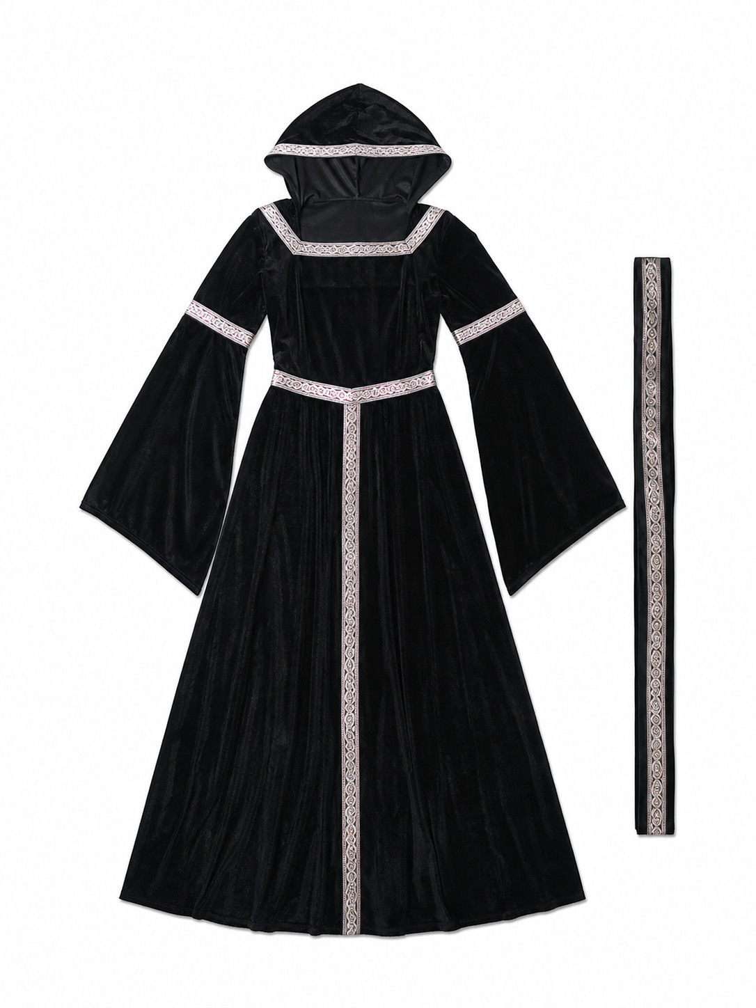 Zombie Costume, Medieval Hooded Dress