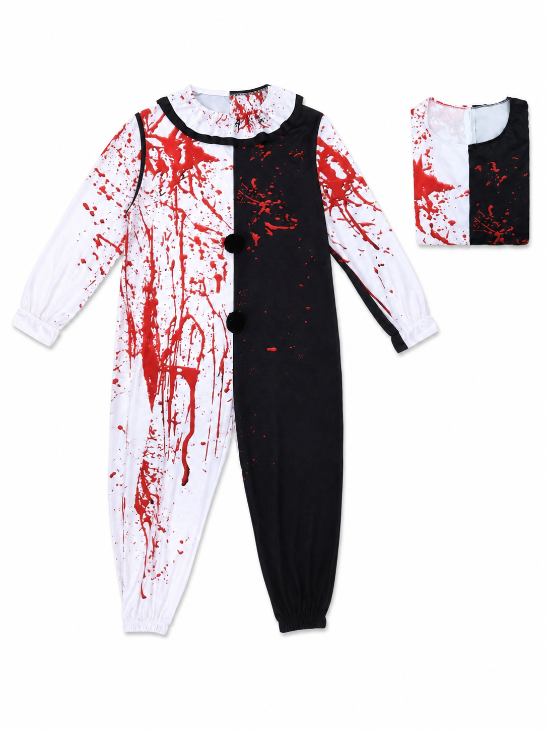 Blood-Splatter Clown Costume for Halloween included items