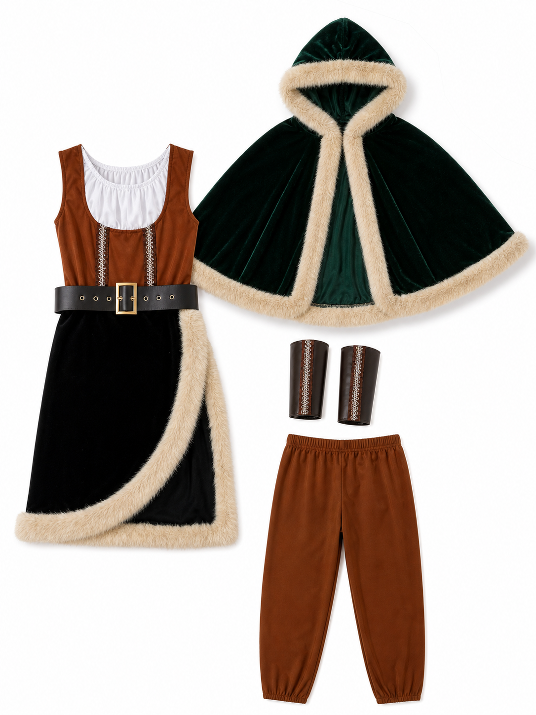 Historical Character Costume with Hood and Cloak