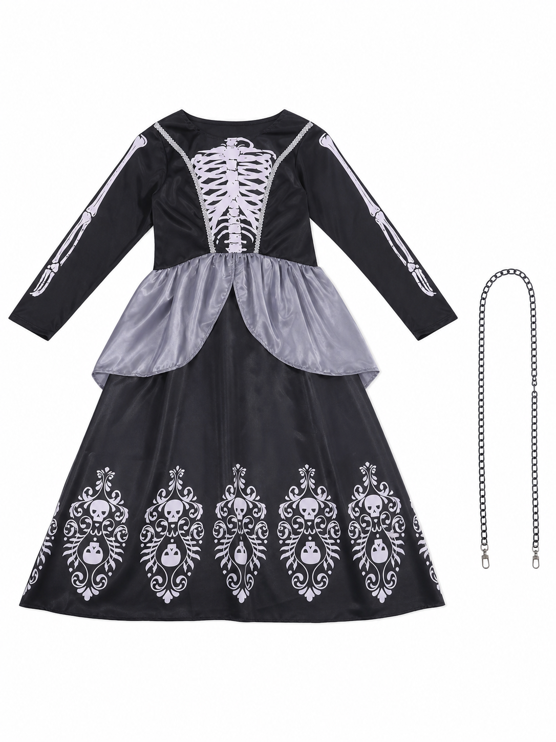 Gothic hooded dress with long sleeves