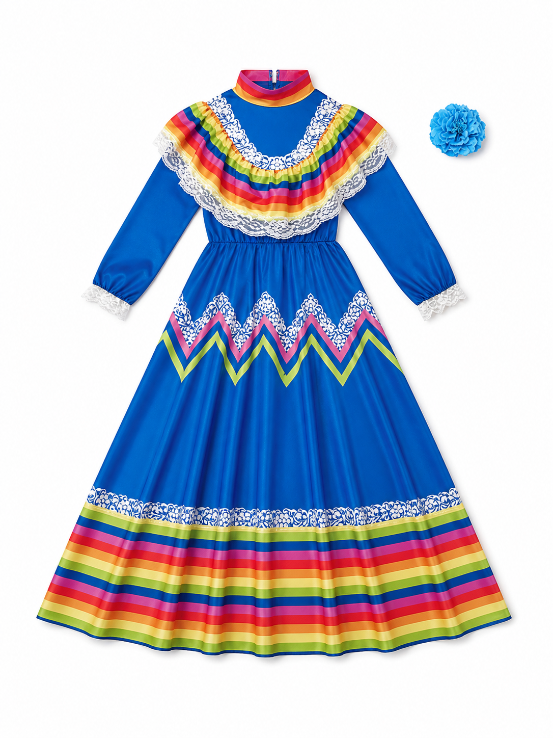 Mexican Stage Dress with a Full Skirt included items