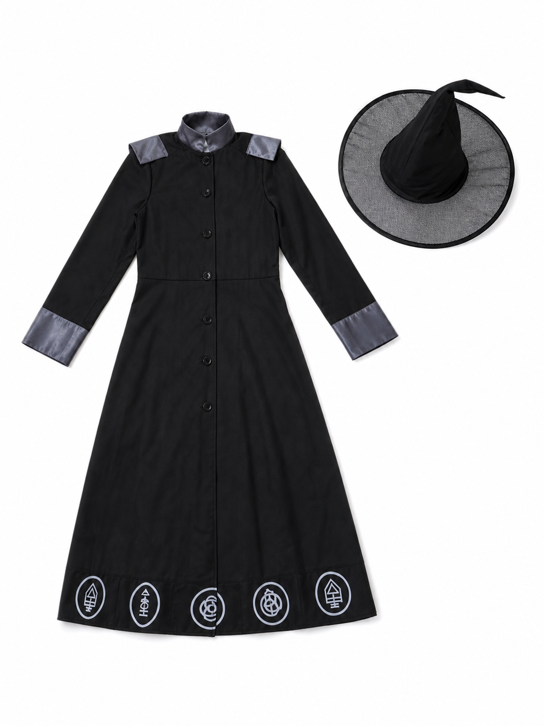 Carnival Costume with Robe and Pointed Hat