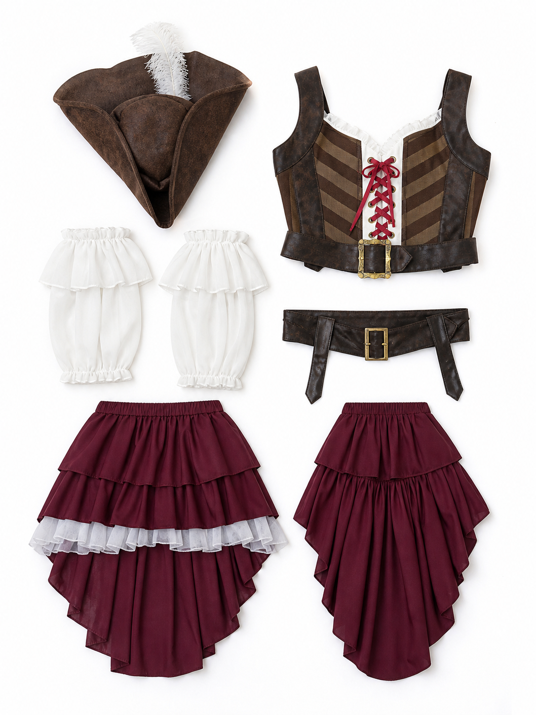 Pirate costume with hat and accessories