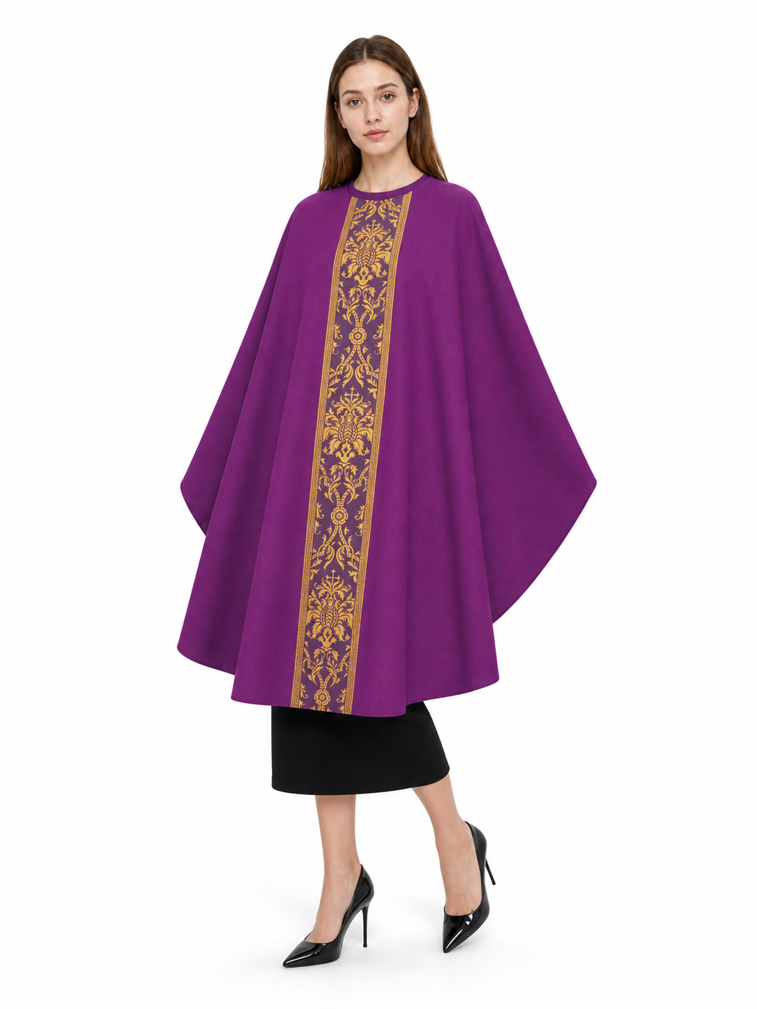 Purple Hooded Carnival Cloak