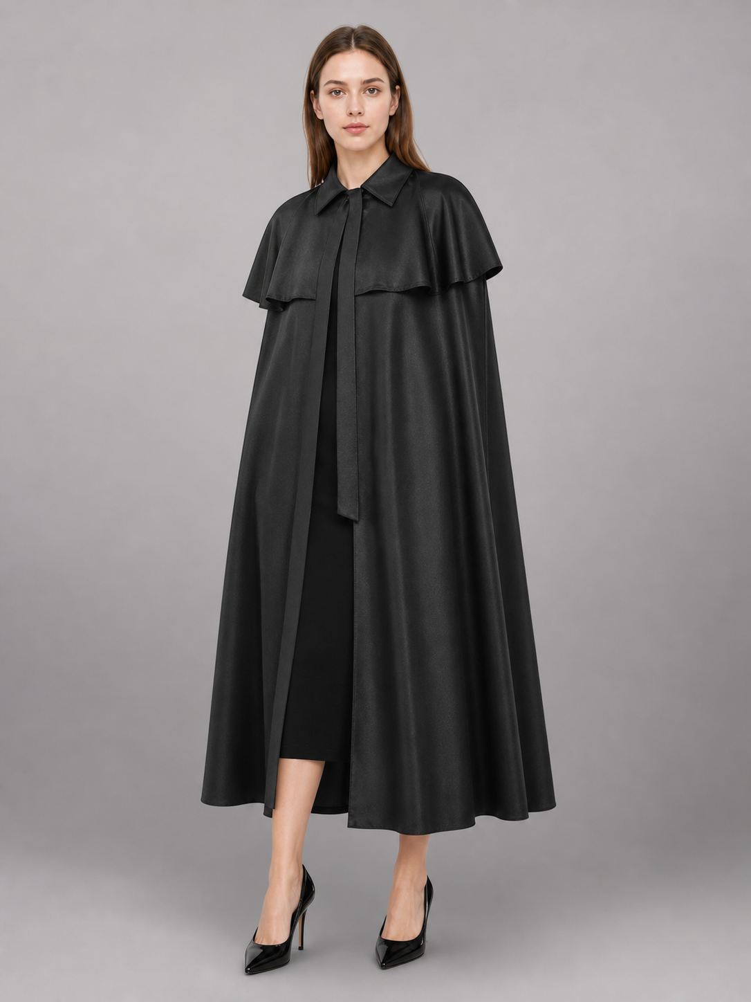 Black Dress with Cape and Short Sleeves included items 2