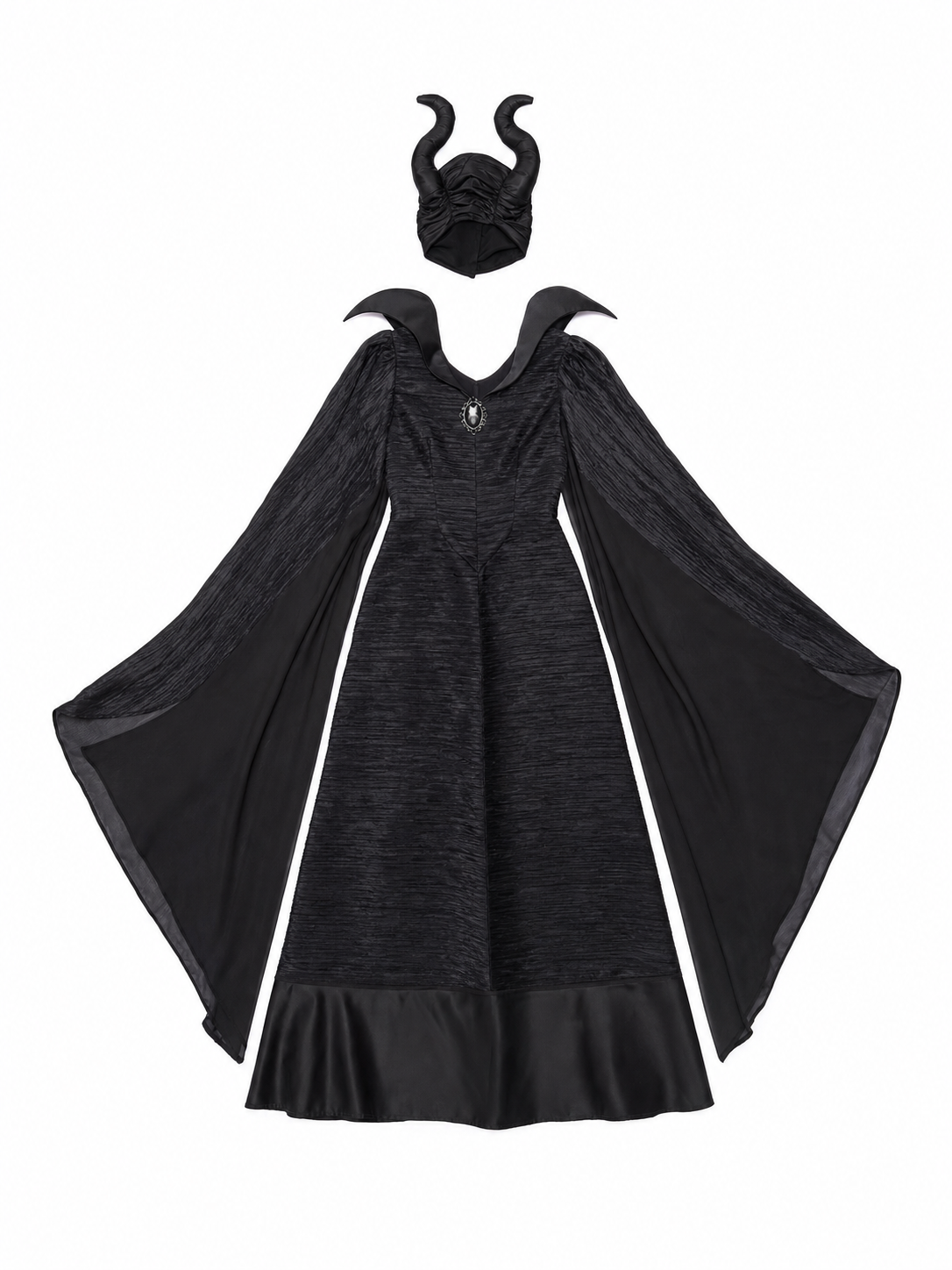 Witch Costume with Skirt and Wide Sleeves