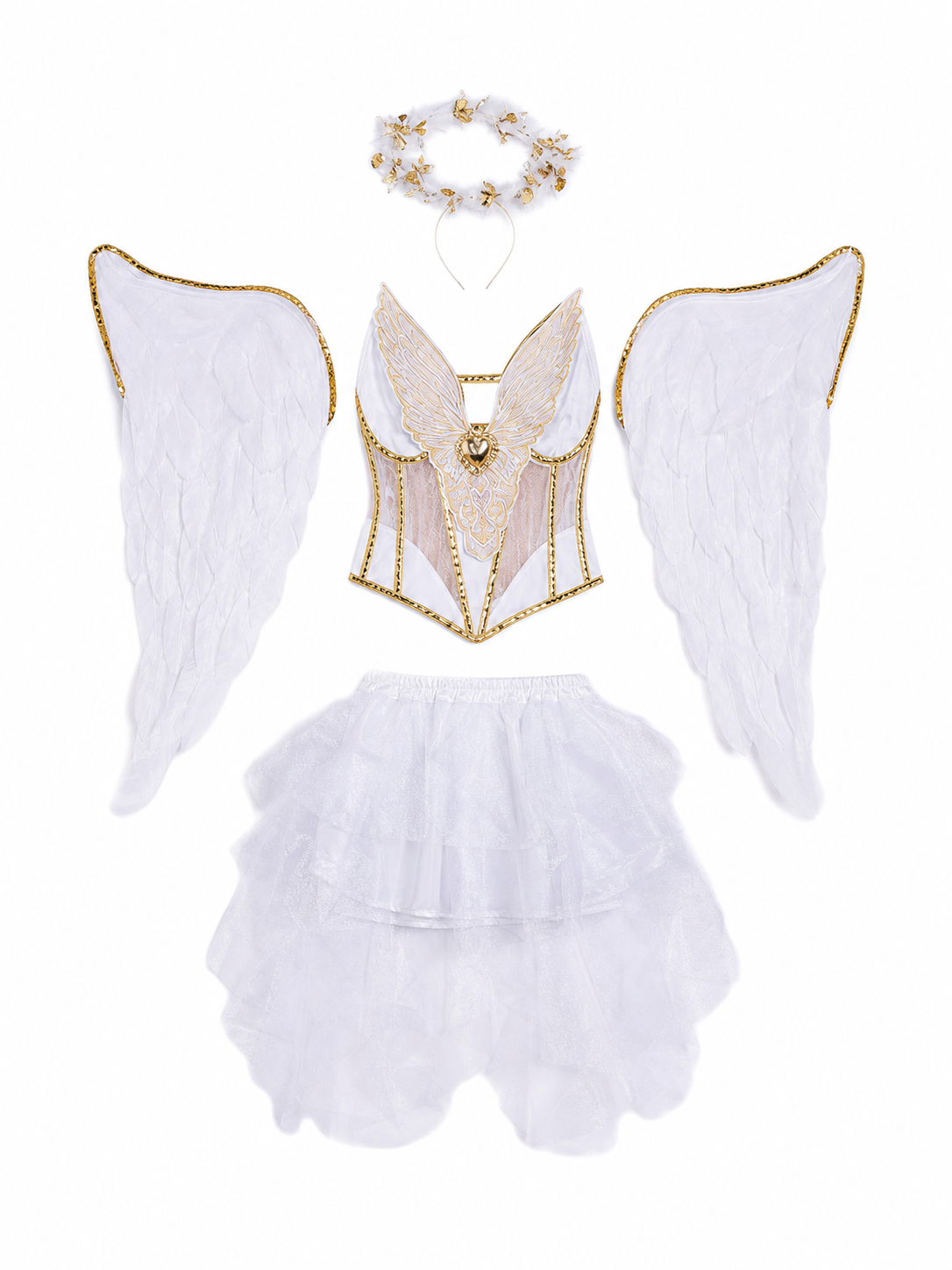 Angel Stage Costume with Wings and Halo